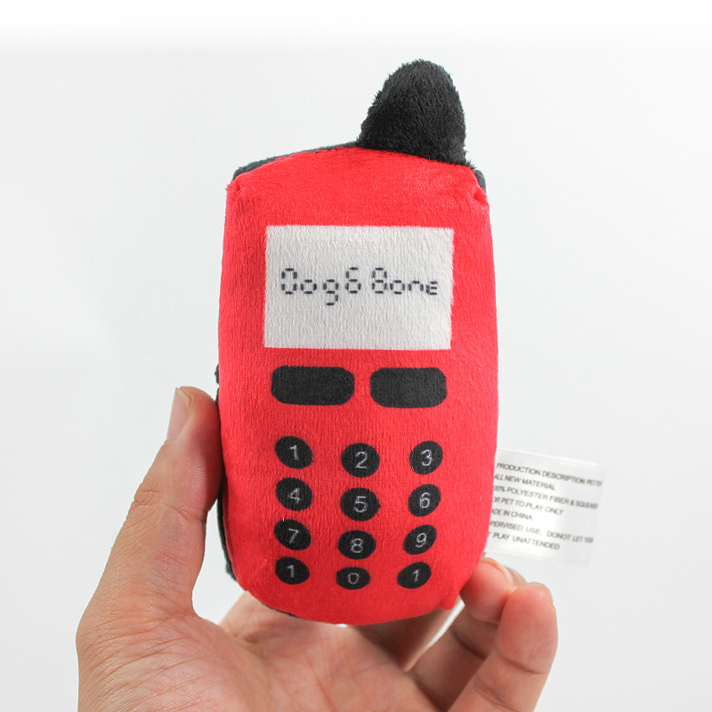 Teléfono móvil azul súper suave, juguetes vocales para perros, juguetes interactivos de entrenamiento, juguetes para morder y morder, juguetes divertidos para gatos