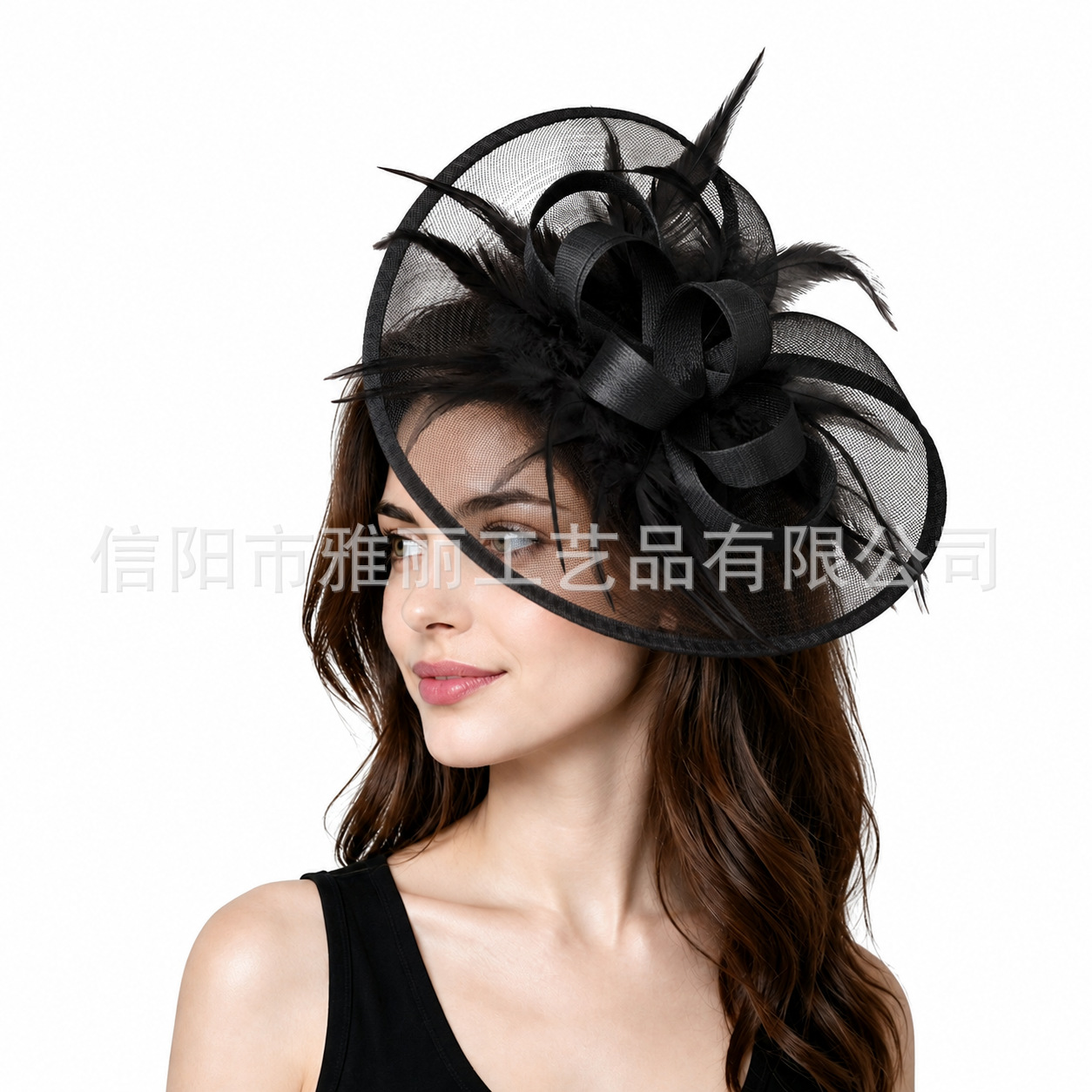 Temu Amazon Bestseller Tea Party Banquet Vintage Feather Mesh Headpiece Kentucky Derby Horse Racing Festival Hair Accessory