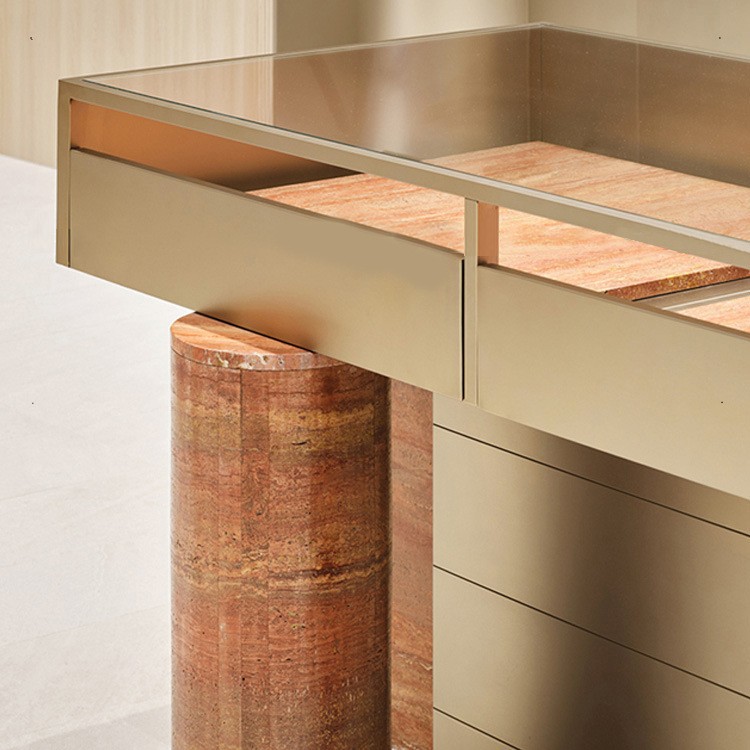 Wabi-Jifeng Gabinete de joyería para el hogar Guardarropa de piso Gabinete Nakajima Gabinete de escritorio de isla moderna Gabinete de exhibición Ventas directas de fábrica