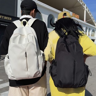 School Bag Male College Student Ins Trendy Cool Casual Simple Large Capacity Backpack Junior High School Student High School Student Travel Backpack