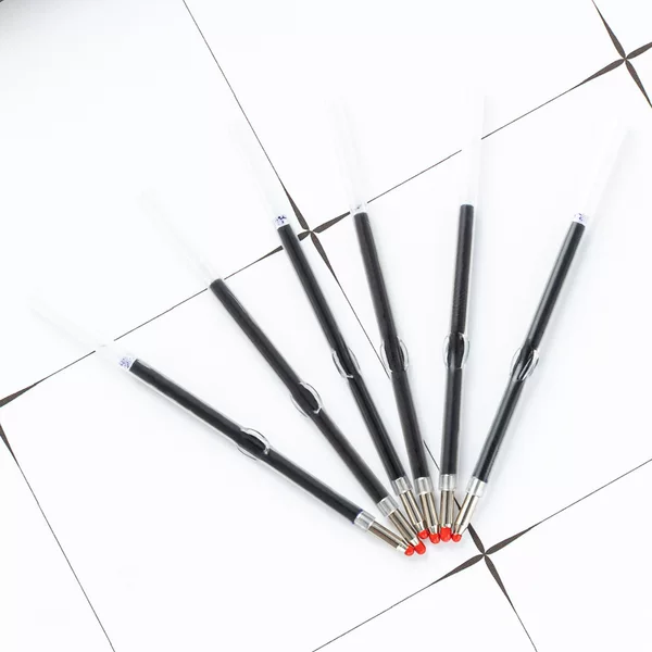 Long Beaded Pen Refills in Stock Wholesale Student Stationery Writing Smooth Replacement Refills Plastic Ballpoint Pen Refills