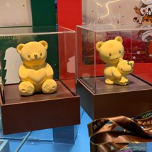 圣诞平安夜礼物精致小熊铸金999摆件公司开业庆典送客户女友礼品