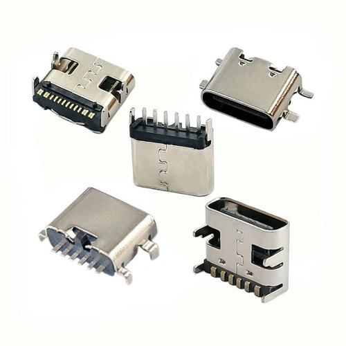 Type-C socket 6P plug panel, surface mount, through-hole, pad-mounted USB terminal all mounted with Type C socket
