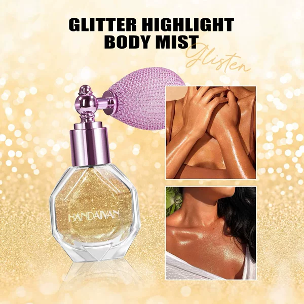 Cross-Border Glitter Body Highlighter Handaiyan High-Gloss Spray Glitter Spray Bottle High-Gloss Airbag Spray Bottle
