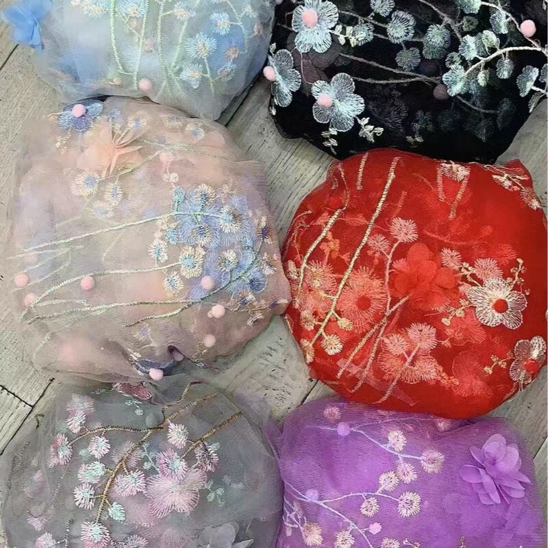 Directly from the Manufacturer, Mesh Fur Ball Embroidery, Full-Length Children's Clothing, Dress, Ready Stock