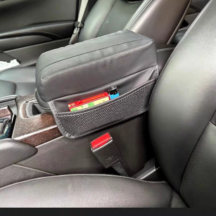 Car Armrest Box Memory Sponge Booster Pad Plus Storage Bag Car Armrest Pad Bag Interior Modification for All Seasons