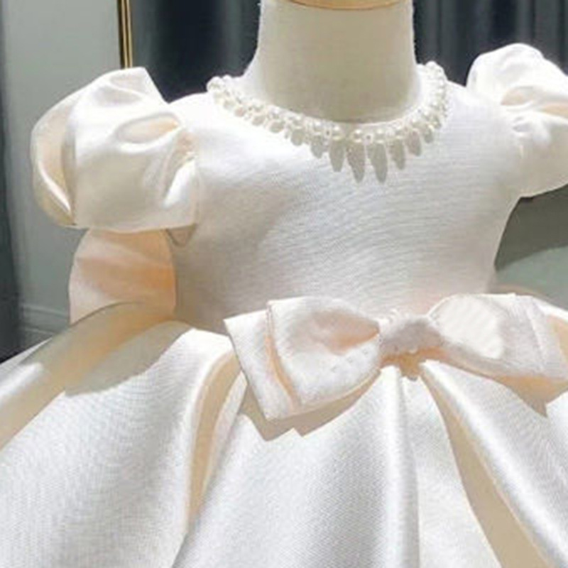 Mädchen zum ersten Geburtstag Baby Prinzessin Neuer Stil Feen-Puffy Französisches Hochzeitsblumenmädchenkleid_voghion.com