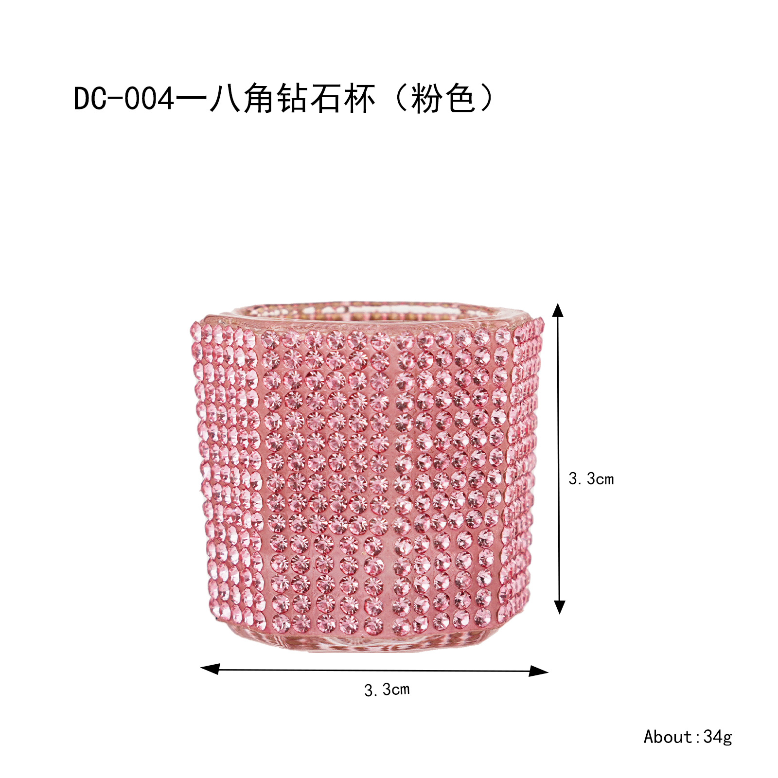 Taza de cristal de manicura taza de lavado de lápiz de alto nivel llena de diamante cuadrado transparente recipiente de limpieza de vidrio con taza de cubierta taza de joyería