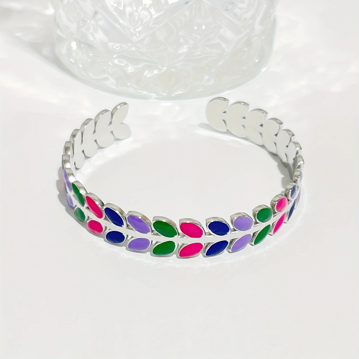 Pulsera de aceite de goteo de acero inoxidable clásico, joyería de todo fósforo para mujer, apertura de acero de titanio de alto valor, joyería no decolora al por mayor