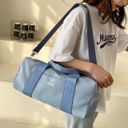  Large Capacity Fashion Travel Bag, Wet and Dry Separation Yoga Fitness Bag, Independent Shoe Compartment, Single Shoulder Crossbody Storage Bag
