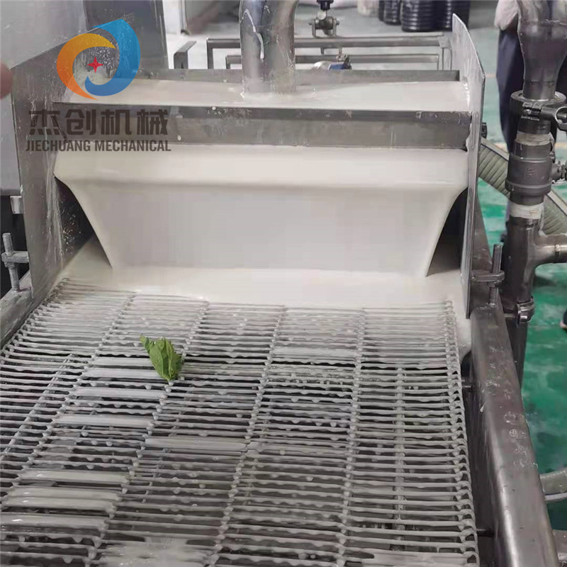 新品土豆片串挂浆机 全自动蔬菜上浆机器 香酥翠叶裹浆液设备
