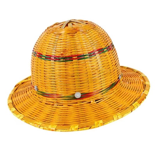 New bamboo woven safety helmet construction site construction summer sunshade hat breathable construction engineering labor insurance national standard collar