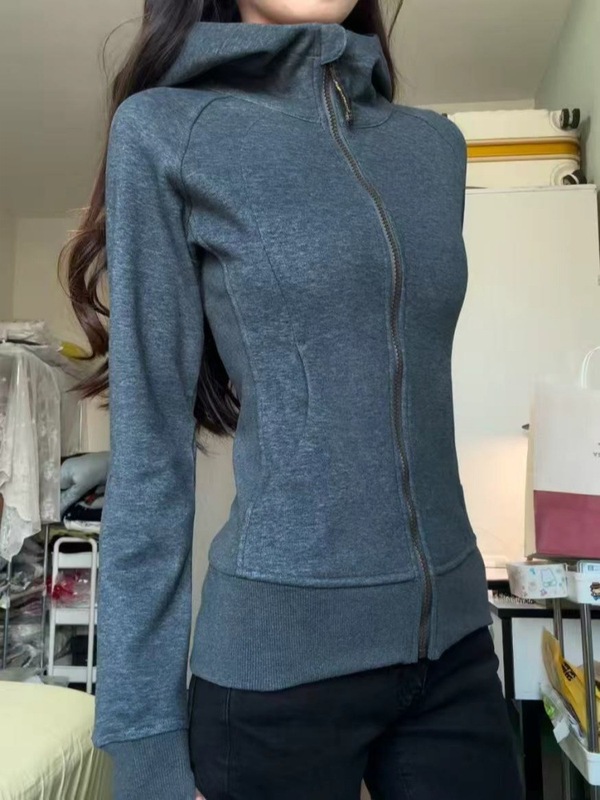 山东即墨卫衣上衣正肩收腰2025新款美式慵懒秋季显瘦卫衣外套女|undefined