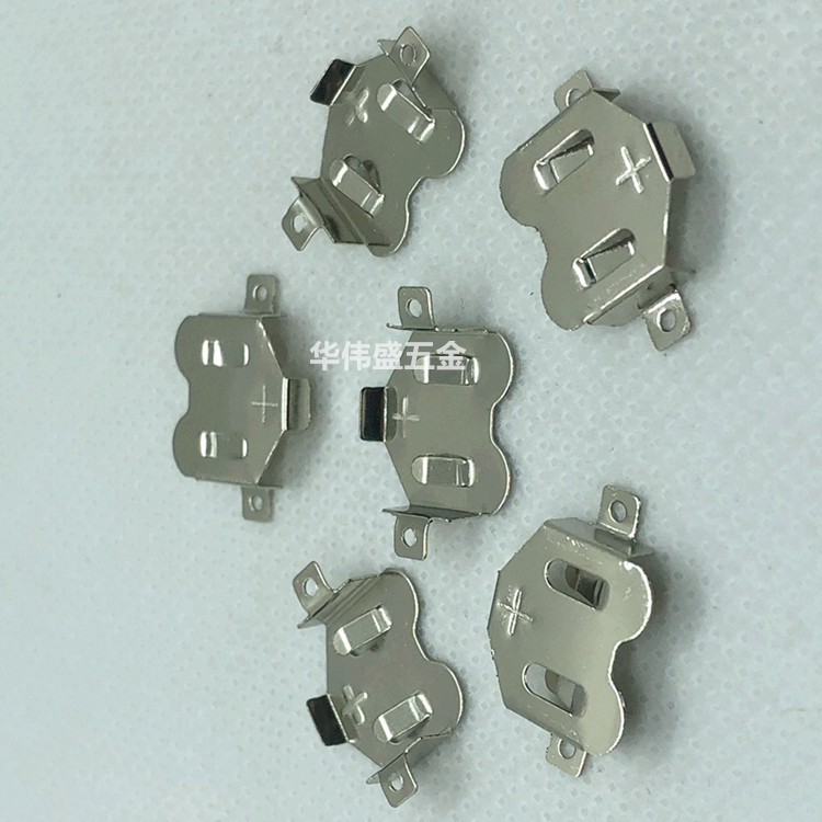 CR1220贴片铁电镀镍电池弹片CR电池CR扣电子环保电镀