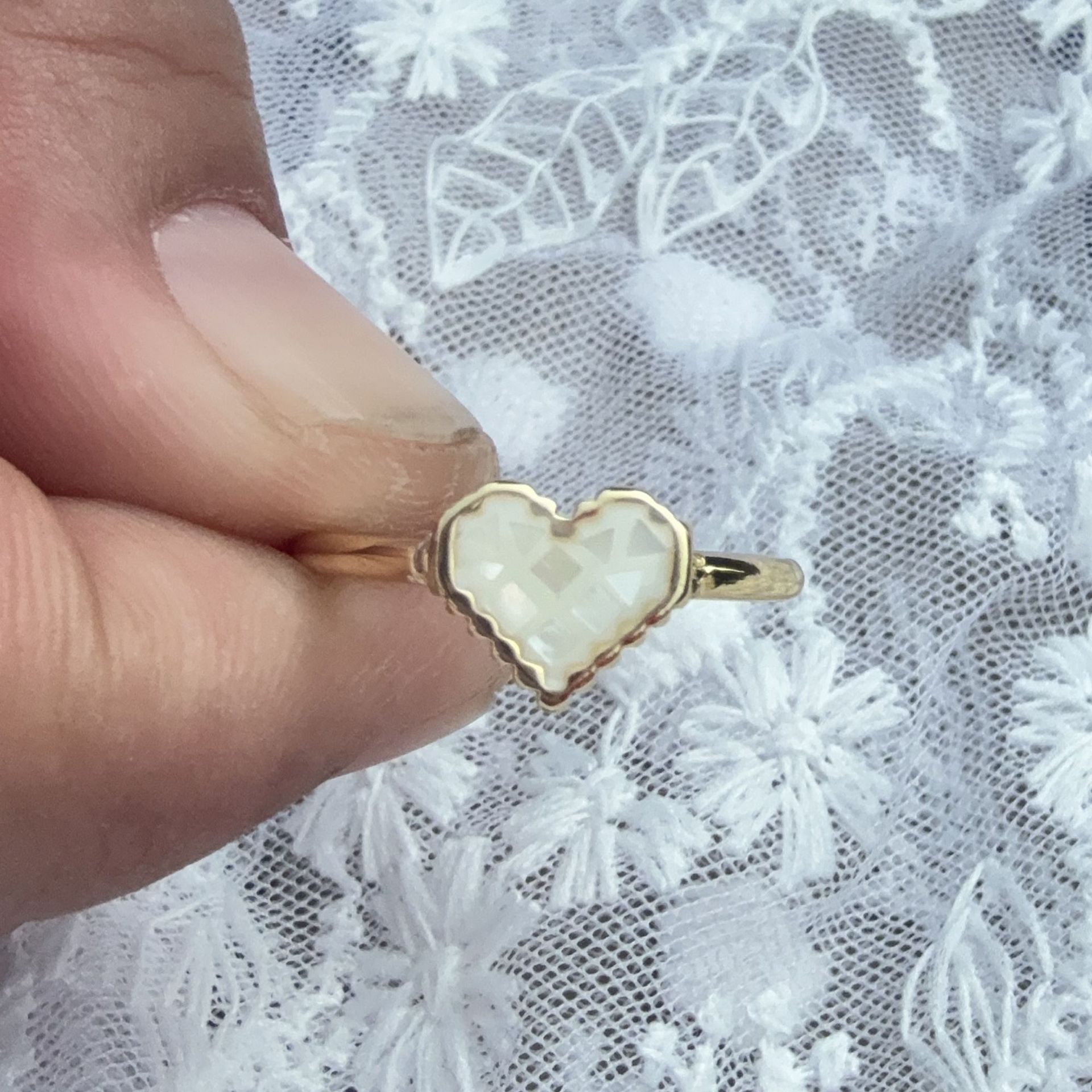 1 Piece Quantity Wholesale Jewelry Simple Style Classic Style Heart Shape Copper 18K Gold Plated Plating Open Rings