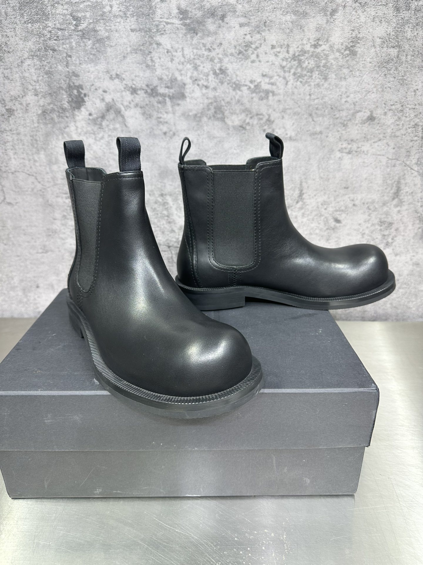 Quality Shoes Fashion Trend Men's Youth Outdoor Toe Black Thick Sole Platform Shoes Large Size Height Increasing Casual Versatile_vogvips.com