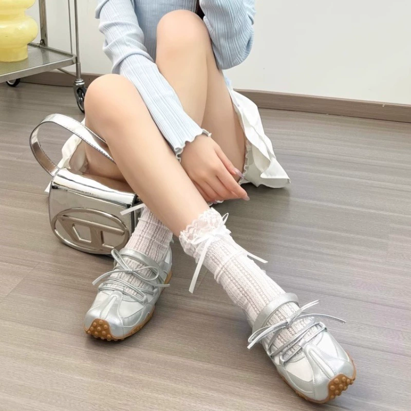 Увеличение высоты на 5 см для женских туфелек Мэри Джейн ~Inside height increase of 5cm Mary Jane women's shoes 2025 summer new casual sports shoes ballet shoes trend
