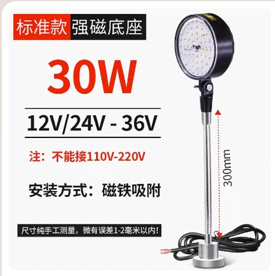 Machine Equipment Industrial Table Lamp İşçi projektorları - 30w-white-magnetic-base-24v-hose-300-long