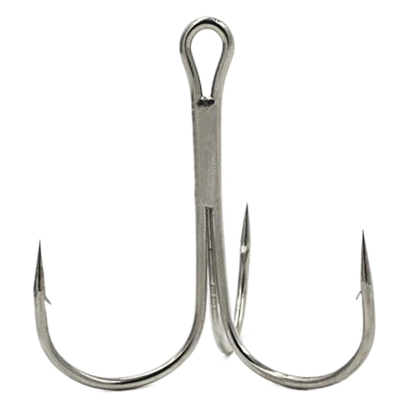 Luya White Three-Hook Set, Galvanized Silver-White Barbed Three-Hook Set, Small Size Three-Anchor Hook