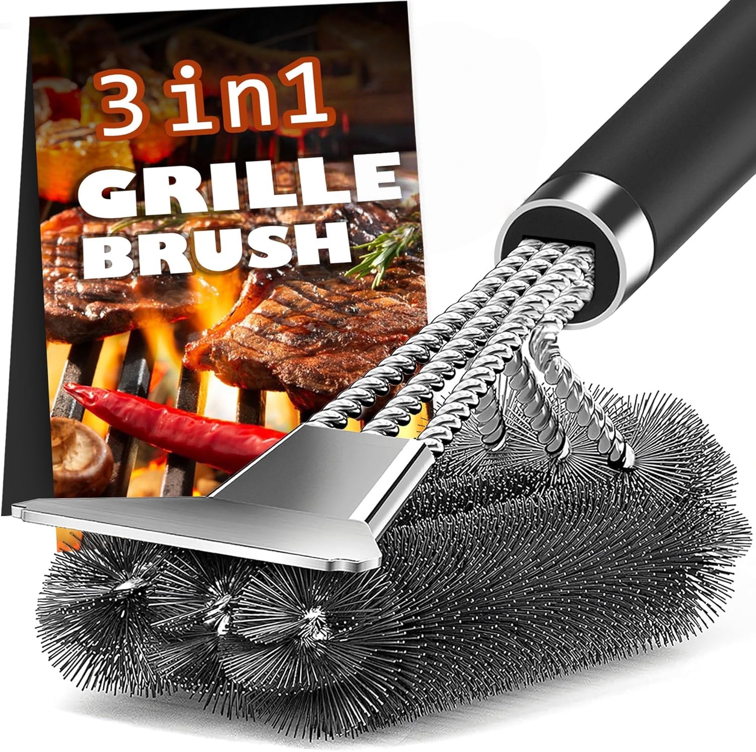 Cepillo de limpieza para barbacoa, cepillo de alambre para parrilla, red para parrilla, cepillo de alambre para parrilla, cepillo de limpieza, herramientas para barbacoa