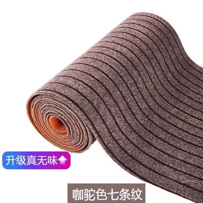 scratches, and are easy to clean. — Car Carpet - brown-seven-stripe-tpe-wear-resistant-and-dirt-resistant-mat-120200cm
