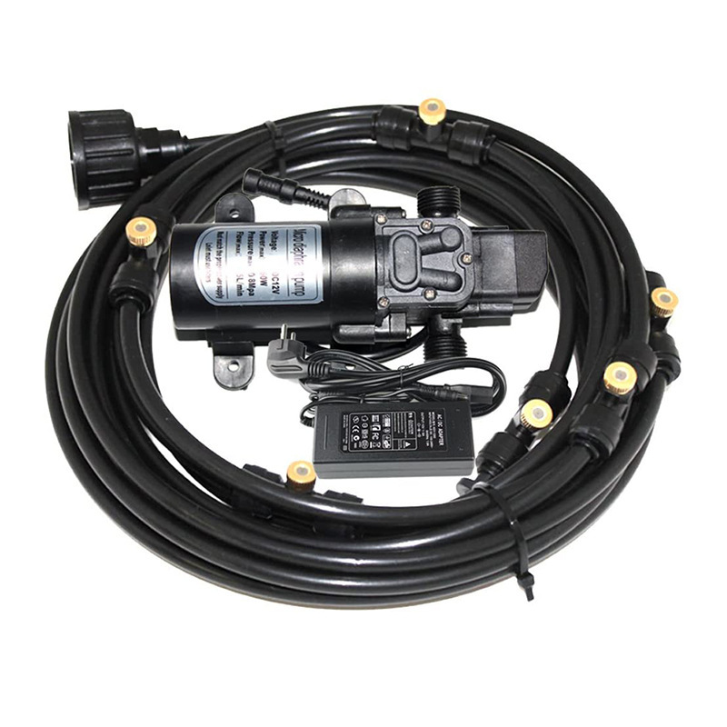 Cooling Spray System 12V60W Pump Atomization Set Outdoor Garden Water Spray Garden Cooling Spray Drip Irrigation