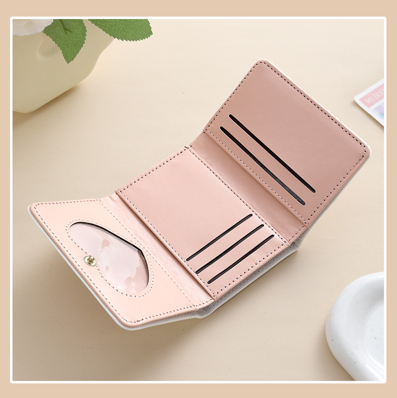48g Weight Hidden Buckle Closure Type Small Wallets Bags Type 1 Piece Quantity Daily Occasion Pu Leather Material Star Pattern All Seasons Season Women's Gender Cute Style Square Shape Women's Star Pu Leather Hidden Buckle Small Wallets 5