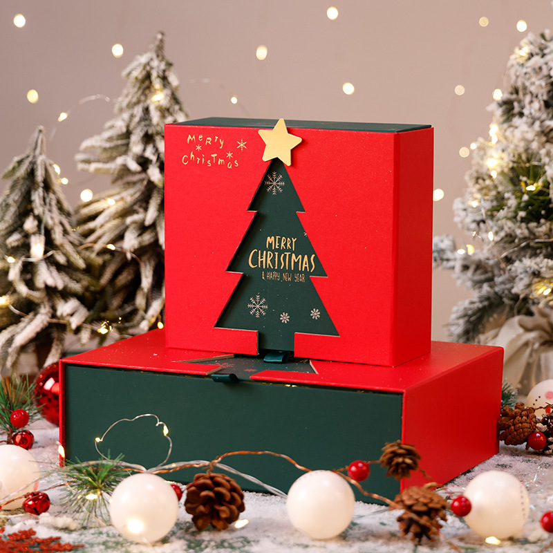 新しいダブルオープンクリスマスギフト包装ボックスクリスマスイブプレゼントサプライズ空箱クリエイティブクリスマスギフトボックス紙箱|undefined