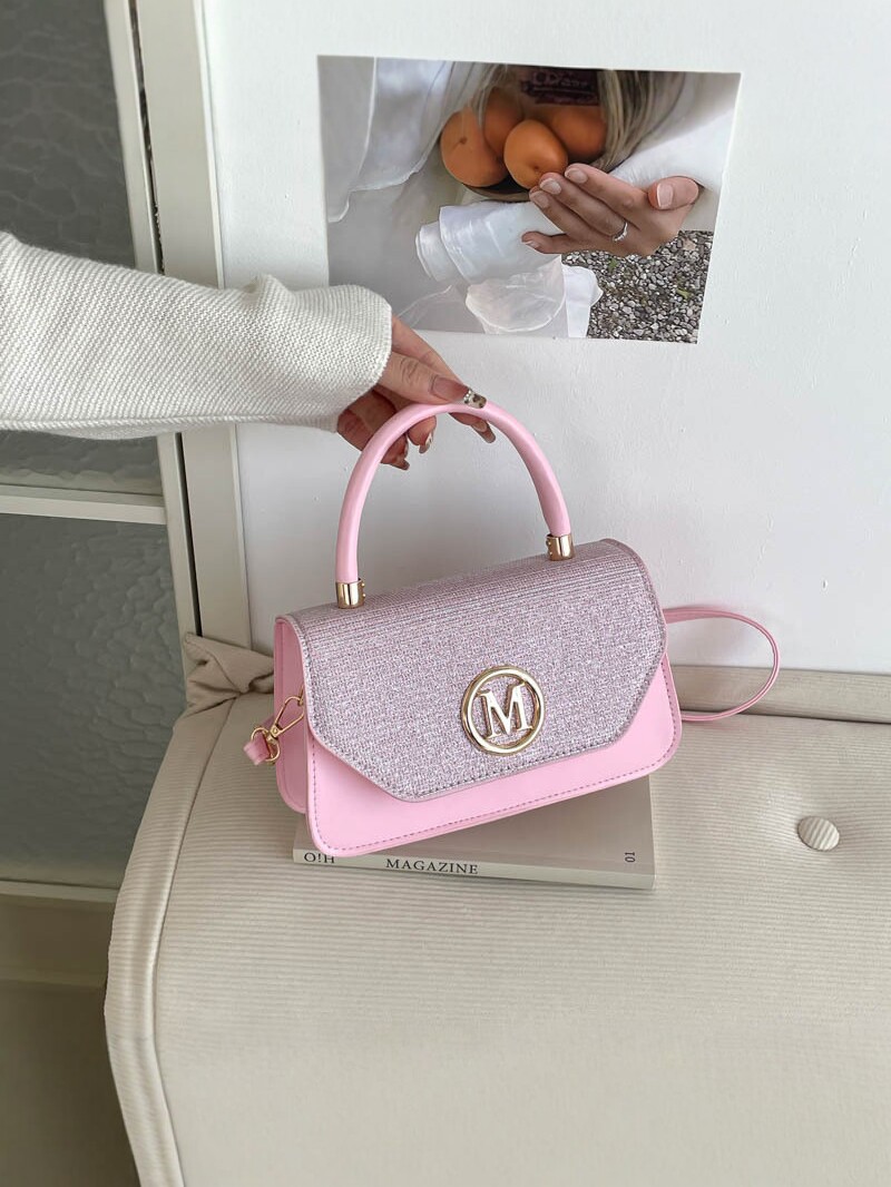 2026 nuevo bolso de lujo ligero bolso de mano de mujer coreana con diamantes M letras de bolso de hombro universal bolso de viaje