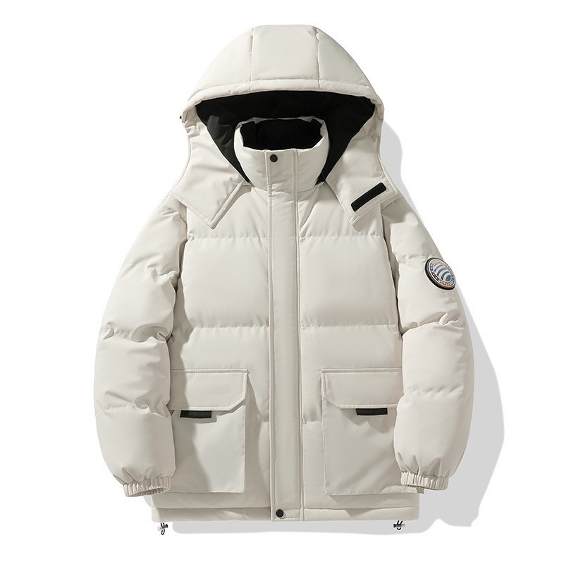 冬季加厚加绒新款棉服户外运动连帽登山情侣男装工装保暖外套棉衣