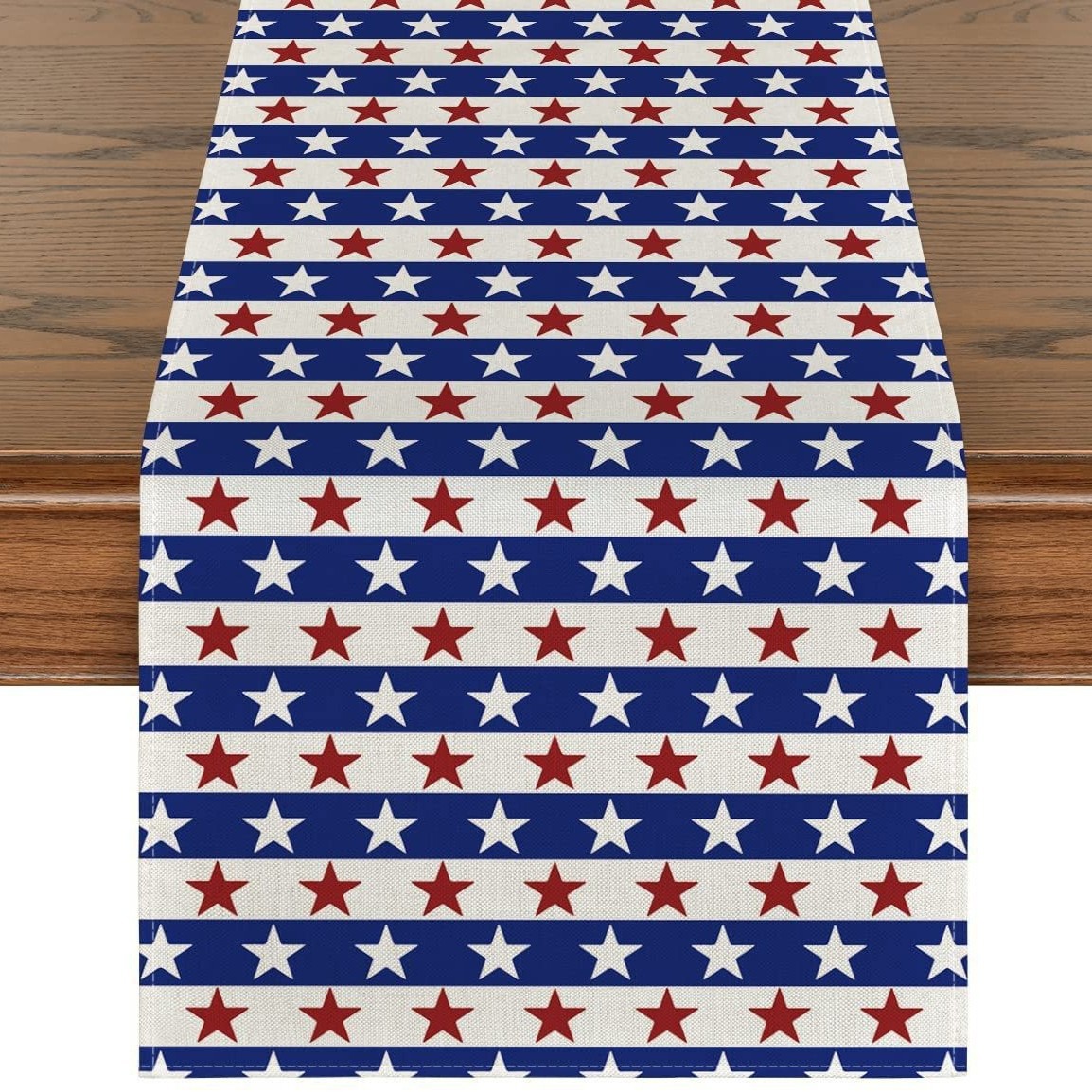 Transfronterizo 2024 Amazon nuevo día independiente pentáculo lino tabla bandera tabla de comedor tabla de té tabla de bandera