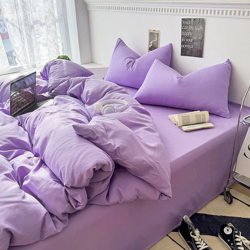 Solid Color Duvet Cover and Pillowcase for Home Use, Direct Sales from Manufacturer, Adult Single Piece, Durable, Wear-Resistant, Dustproof Duvet Cover