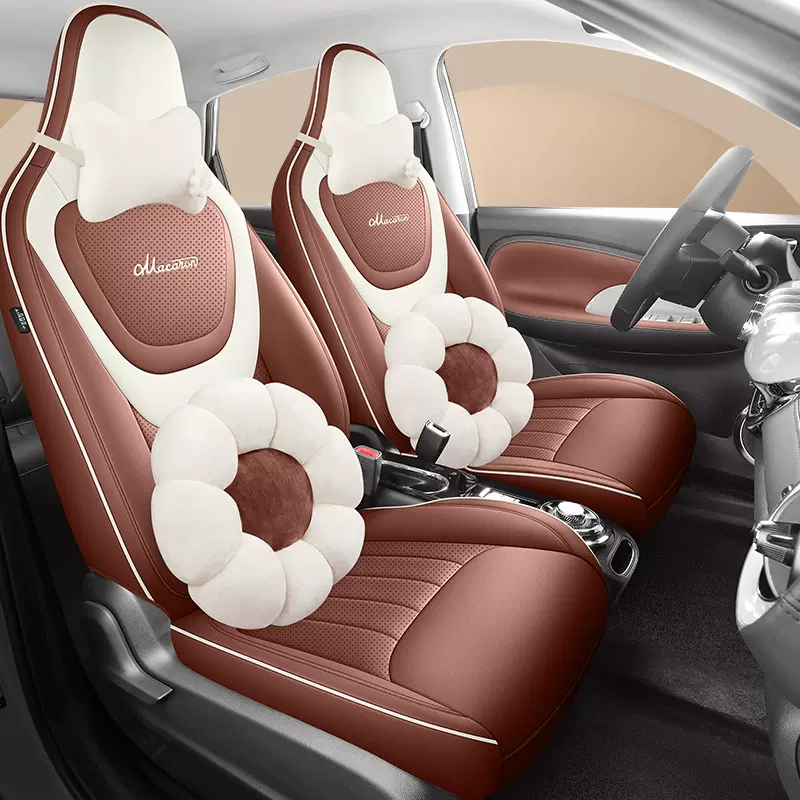 24款五菱宏光迷你马卡龙全皮汽车坐垫MINIEV卡通全包围专用座椅套