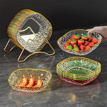 轻奢吐骨碟家用透明水果盘高档餐桌骨碟食品级小吃碟子糖果坚果碟