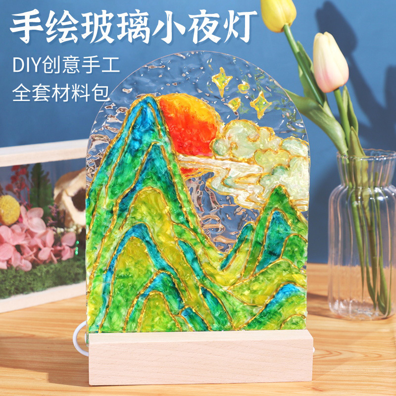 Water ripple transparent acrylic glass drawing board diy graffiti painted Tulip atmosphere night light decoration Water ripple transparent acrylic glass drawing board diy graffiti painted Tulip atmosphere night light decoration