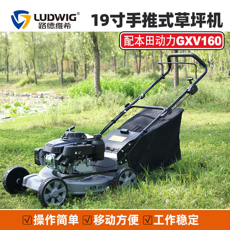 GXV160本田动力19寸草坪机手推式割草机打草机汽油四冲程剪草机