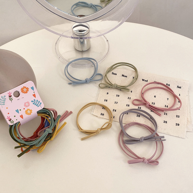 2021 nuevo estilo coreano diadema hembra red ins negro serie alta elástica simple Cola de Caballo cuerda de pelo Mori estilo femenino