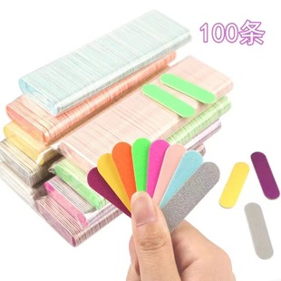Source Factory Mini Wood Chip Manicure Nail Rub Strip Nail File Polishing Strip Sand Strip Colorful Double-Sided Manicure Tool
