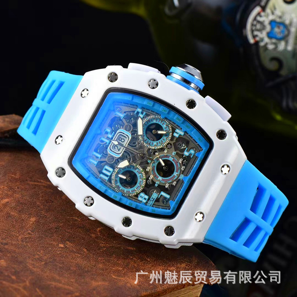 Katibin foreign trade multifunctional barrel silicone waterproof quartz watch men's watch women's factory spot wholesale