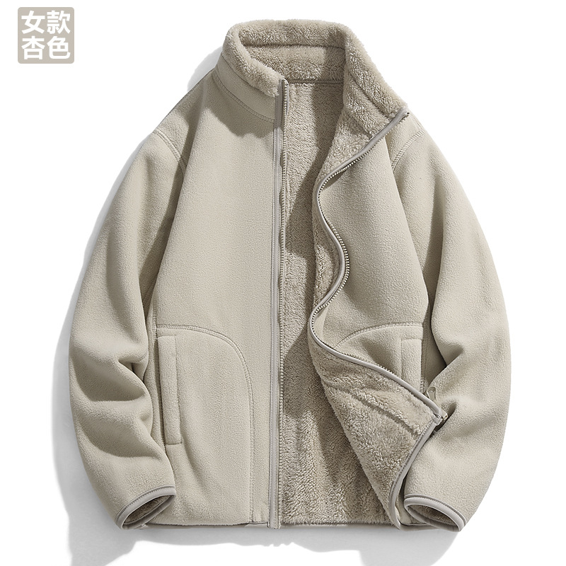 Cordero de cordero chaqueta de terciopelo de doble cara chaqueta de terciopelo de hombre y mujer chaqueta de moda de otoño y invierno de 2025 terciopelo de grano de oscilación hombre ocio