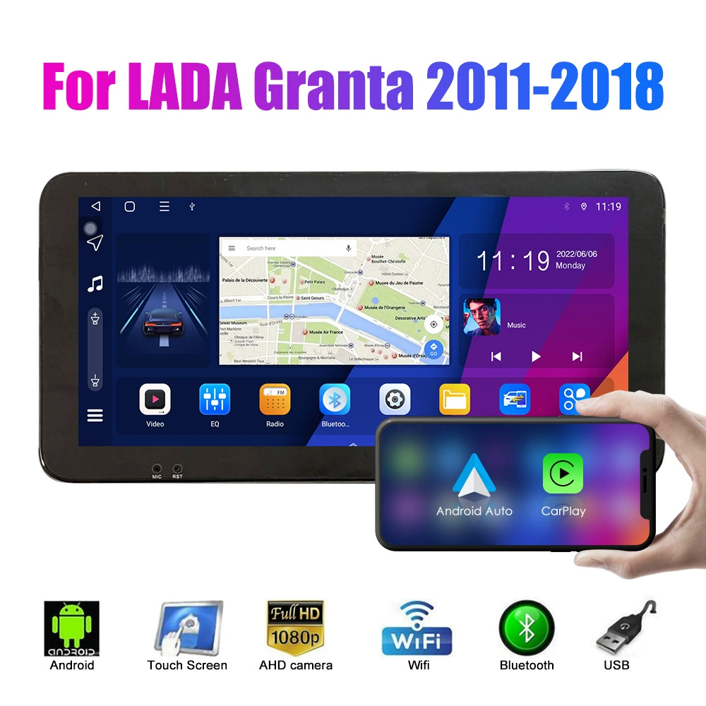 Подходит для Lada Granta 2011-2018 Android автомобильная навигация GPS с изображением с камеры заднего вида всё-в-одном