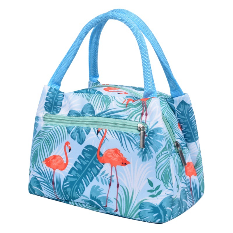 Creativo portátil bolsa de aislamiento térmico cremallera bolsa de almuerzo engrosada papel de aluminio venta portátil oxford paño lonchera bolsa