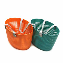 条纹软提篮多用手提筐塑料软篮子家用洗澡筐日用品小百货货源