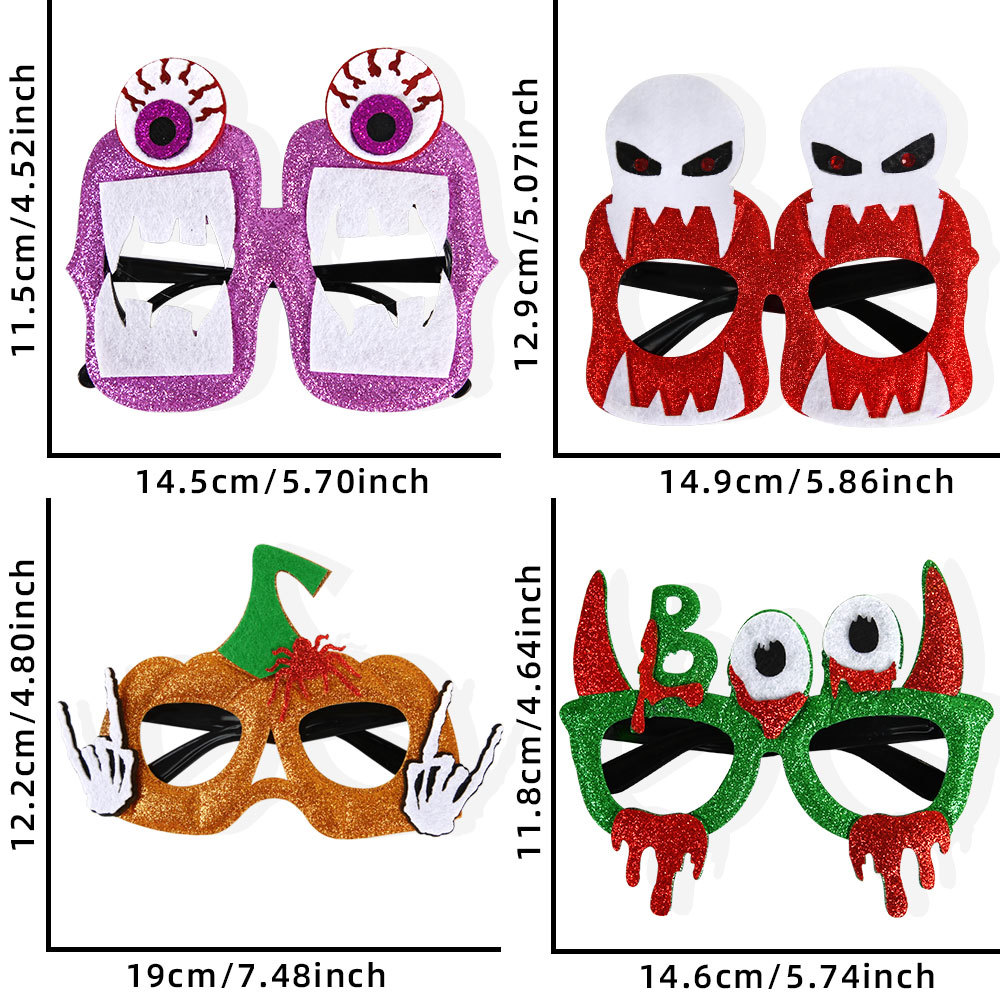 120g Weight headband, Glasses Event & Party Supplies 1 Piece Quantity Party, Festival Occasion Plastic, Felt cloth Material Halloween Festival Spider, Bat Pattern Cute Style Halloween Cute Spider Bat Plastic Felt Cloth Party Festival Headband Glasses 5