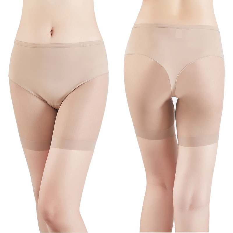 Polainas de malla fina transfronterizas europeas y americanas pantalones de seguridad de cintura media pantalones de modelado del cuerpo de las mujeres pantalones cortos de las mujeres boxeadores