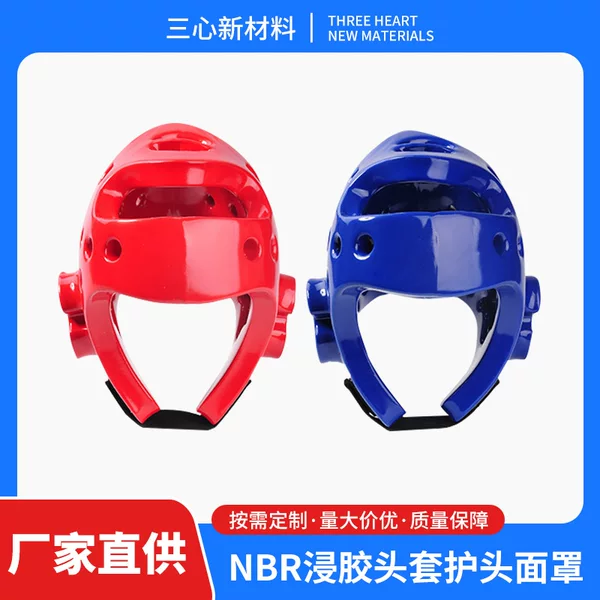 Customizable Nbr Dipped Boxing Headgear, Sanda Boxing Face Protection Helmet, Sanda Head Protection, Fighting Training Protective Gear