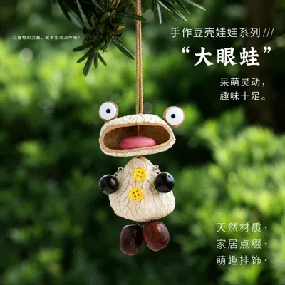 Pluş açarlıqlar: car hanging wind chime, fruit - big-eyed-frog