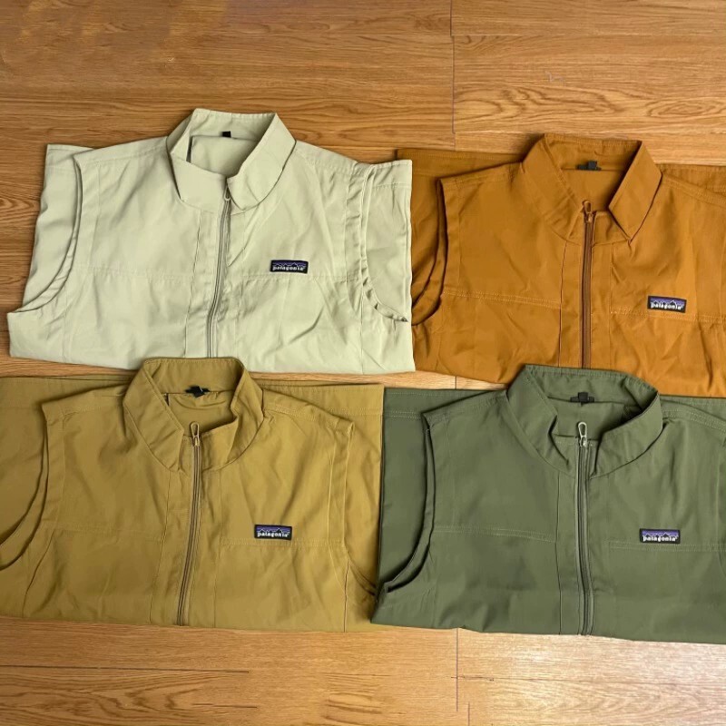 Pata Patagonia Autum Outdoor Men's and Women's Couple's Large Size Cross-Border Stand-Up Collar Sleeveless Vest