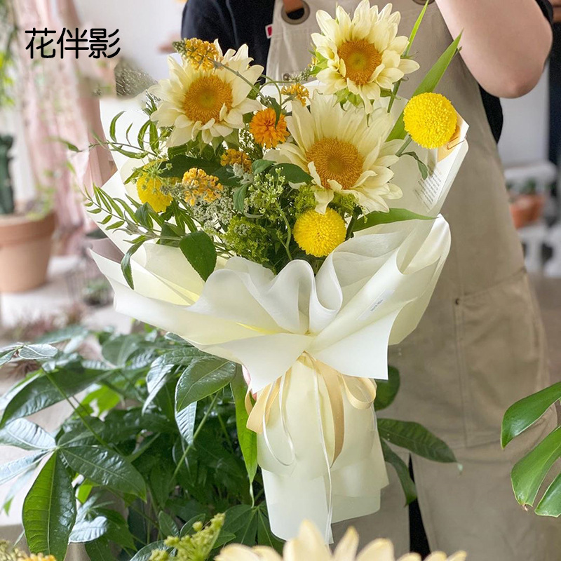 Monochrome ordinary cotton paper material flower packaging paper…