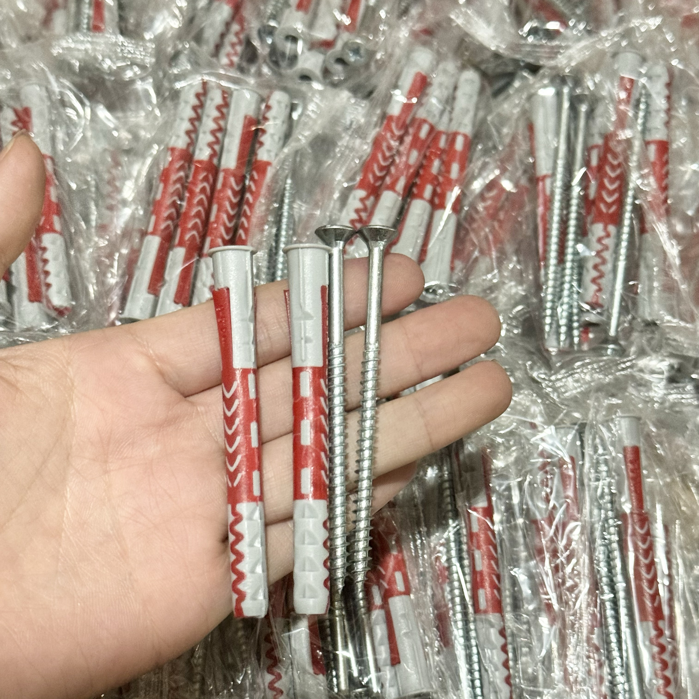 ✅100个 膨胀螺丝国产慧鱼同款螺栓膨胀管空心砖气块管锚栓涨